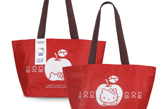 murmur 編織購物袋（小）｜Hello Kitty（蘋果紅）