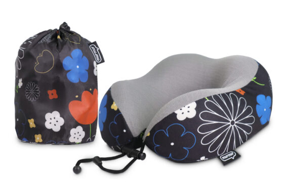 murmur 山丘頸枕｜塗鴉小花(附收納袋)