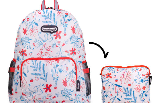 murmur 折疊後背包(大)｜hello kitty 花線