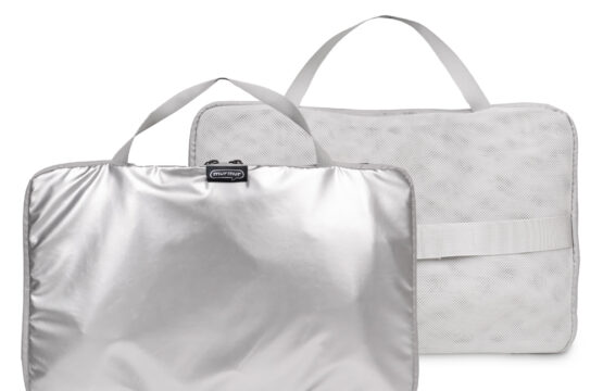 murmur 網狀拼接衣物袋｜金屬銀