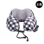 murmur 山丘頸枕｜hello kitty（黑白格）｜附收納袋、吊飾：圖片 2