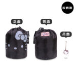 murmur 山丘頸枕(絨毛電繡)｜hello kitty（黑白格）｜附收納袋、吊飾：圖片 8