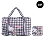 murmur 完美折疊行李袋｜hello kitty （黑白格）｜附吊飾：圖片 12