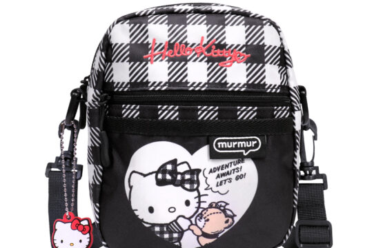murmur 輕量旅行mini包｜hello kitty （黑白格）｜附吊飾
