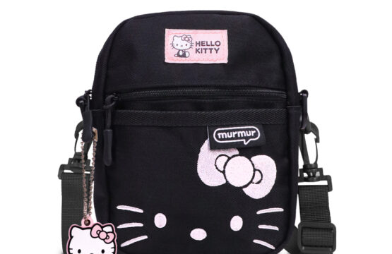 murmur 輕量旅行mini包(電繡)｜hello kitty （低調黑）｜附吊飾