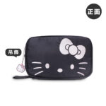 murmur 三摺盥洗包(電繡)｜hello kitty（低調黑）｜附吊飾：圖片 6