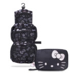 murmur 三摺盥洗包(電繡)｜hello kitty（低調黑）｜附吊飾