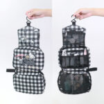 murmur 三摺盥洗包｜hello kitty（黑白格）｜附吊飾：圖片 3